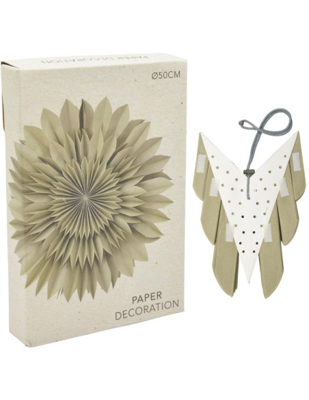 Gwiazda dekoracyjna wisząca papierowa 3d 50cm zielony