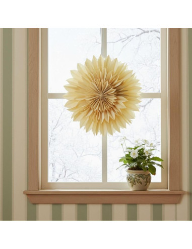 Gwiazda dekoracyjna wisząca papierowa 3d 50cm zielony