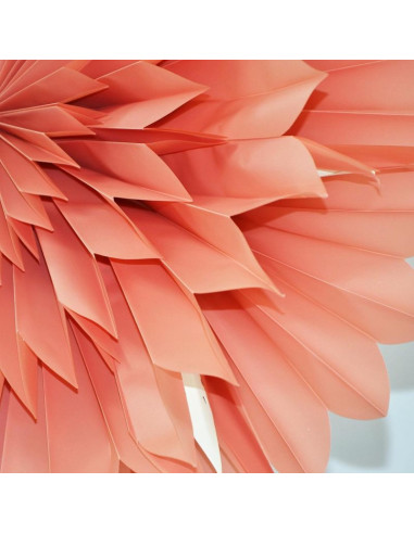 Gwiazda dekoracyjna wisząca papierowa 3d 50cm różowa