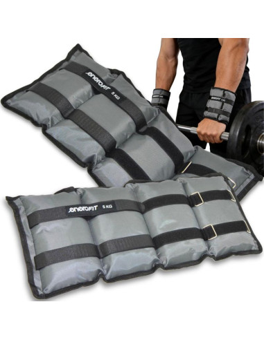 Obciążenie na przeguby szare 10kg (2x5kg) enero fit