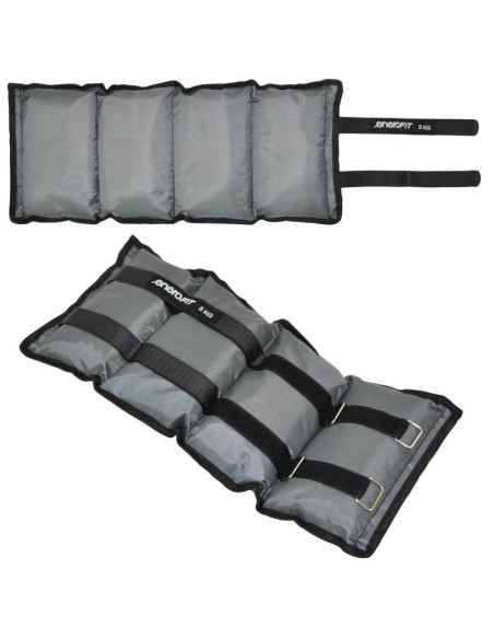 Obciążenie na przeguby szare 10kg (2x5kg) enero fit