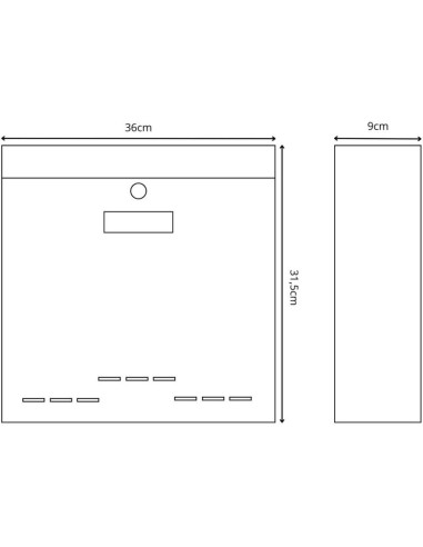 Skrzynka na listy 36x9x31,3cm 1067568 saska garden