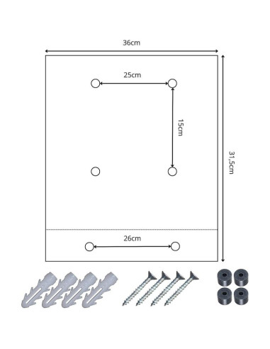 Skrzynka na listy 36x9x31,3cm 1067568 saska garden