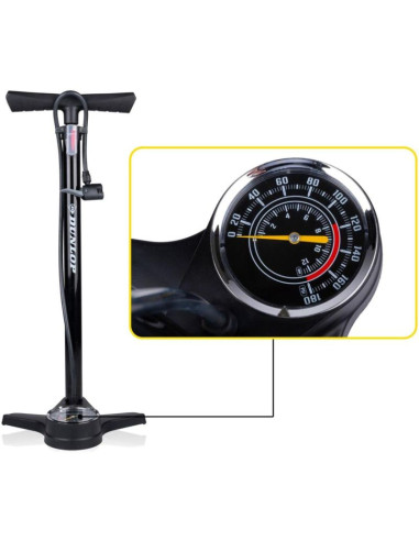 Pompka warsztatowo - rowerowa dunlop 174psi z manometrem