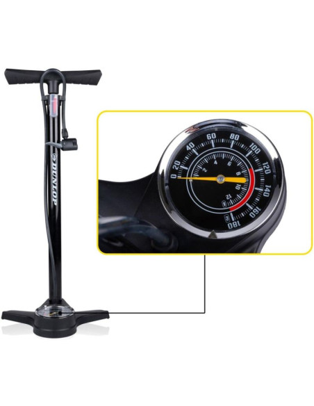 Pompka warsztatowo - rowerowa dunlop 174psi z manometrem