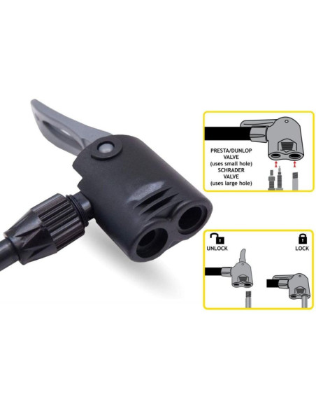 Pompka warsztatowo - rowerowa dunlop 174psi z manometrem