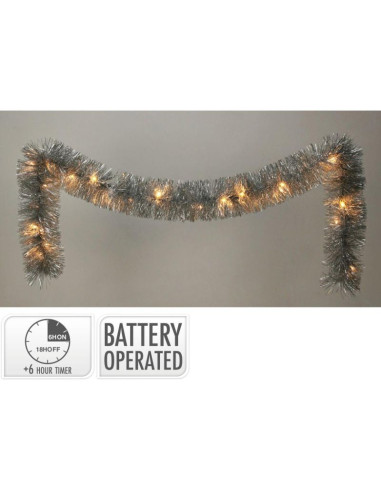 Girlanda dekoracyjna 270cm 26led srebrna