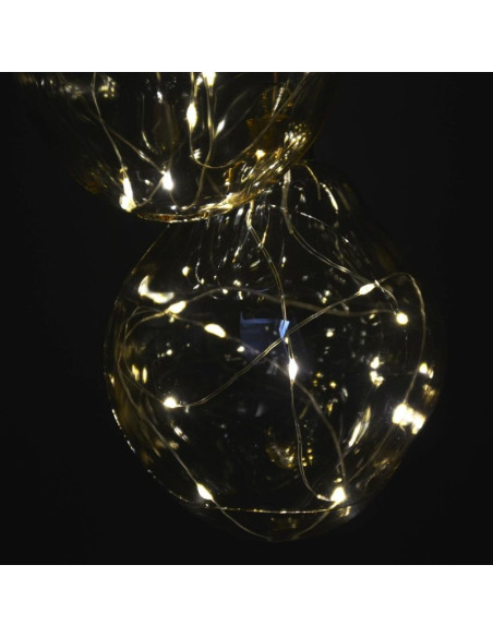 Bombka formówka szklana kropla 2szt led 12cm gold