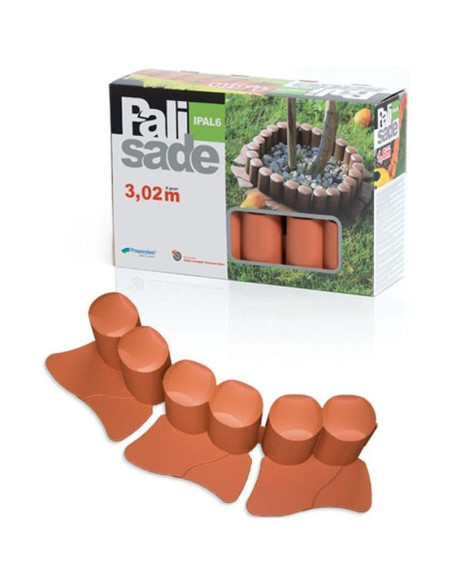 Palisada ogrodowa obrzeże trawnikowe 302cm ipal 6 terakota