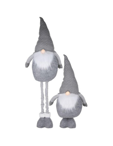 Mikołaj na teleskopowych nogach 30x18x100cm articasa szary