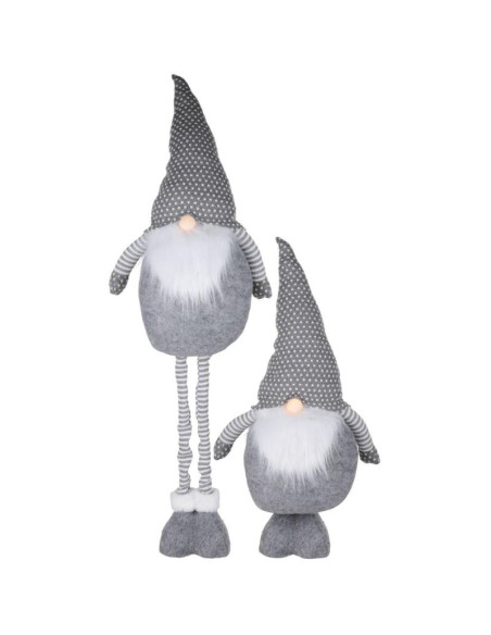 Mikołaj na teleskopowych nogach 30x18x100cm articasa szary