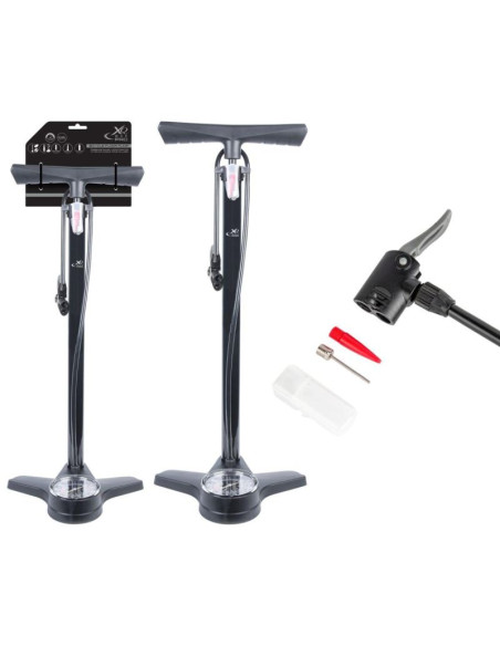 Pompka warsztatowo rowerowa 180psi (12bar) z manometrem xqmax pro