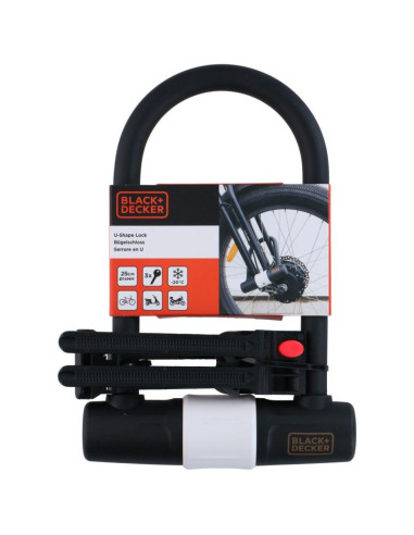 Zapięcięcie rowerowe u-lock 140x250mm black+decker