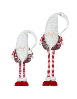 Skrzat gnom na teleskopowych nogach biały 80-115cm 2