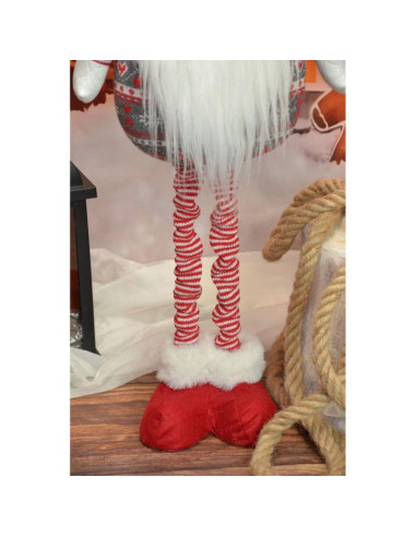 Skrzat gnom na teleskopowych nogach biały 80-115cm