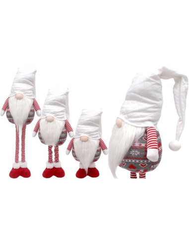 Skrzat gnom na teleskopowych nogach biały 80-115cm