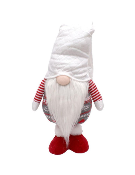 Skrzat gnom na teleskopowych nogach biały 80-115cm