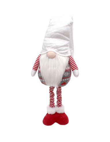 Skrzat gnom na teleskopowych nogach biały 80-115cm