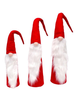 Set czerwonych mikołajów dekoracyjnych 60,70, 80cm 2