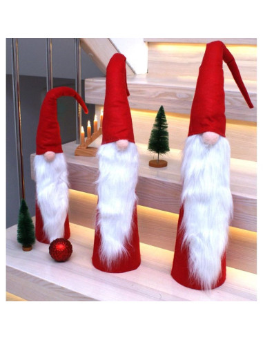 Set czerwonych mikołajów dekoracyjnych 60,70, 80cm