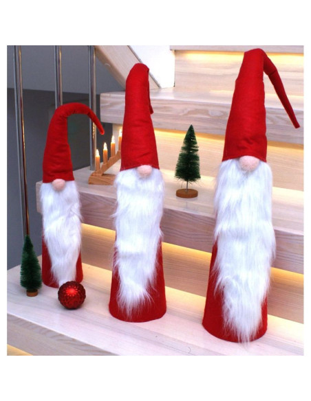 Set czerwonych mikołajów dekoracyjnych 60,70, 80cm