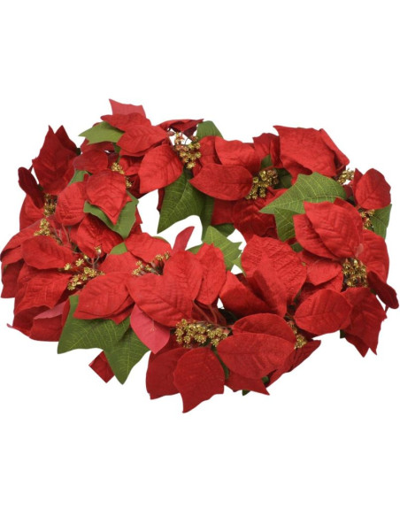 Wianek dekoracyjny 45 cm gwiazda betlejemska poinsecja
