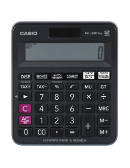 Casio kalkulator biurowy mj-120d plus czarny, 12 cyfrowy wyświetlacz