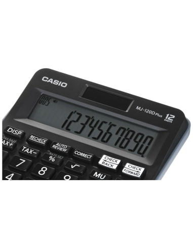 Casio kalkulator biurowy mj-120d plus czarny, 12 cyfrowy wyświetlacz