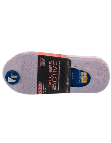 Skechers 5pk microfiber liner socks s113836-prlv fioletowe 36-40