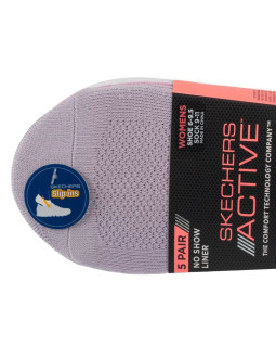 Skechers 5pk microfiber liner socks s113836-prlv fioletowe 36-40 2