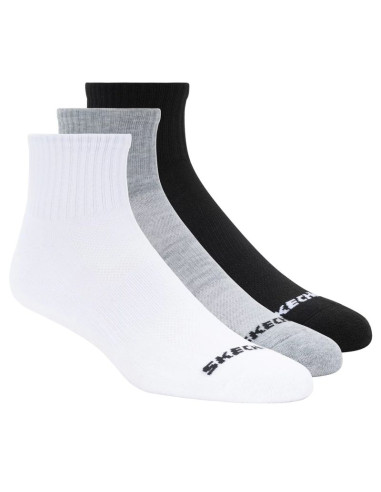 Skechers 3ppk qtr crew socks s114235-bkwg białe 43-46