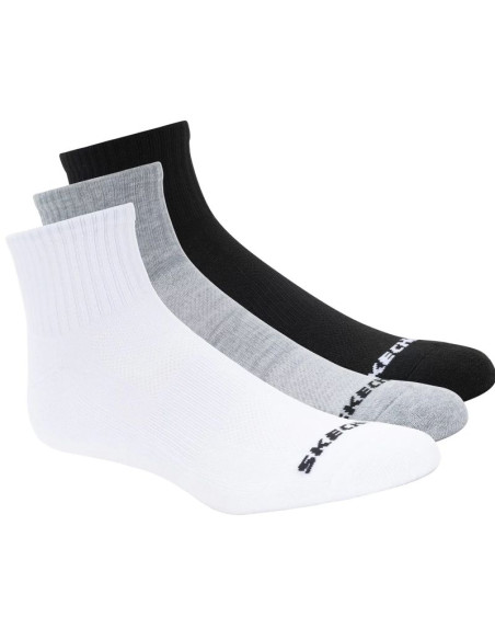 Skechers 3ppk qtr crew socks s114235-bkwg białe 43-46