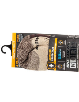 Skechers 3pk mens work qtr socks s115423-sand beżowe 41-46 2