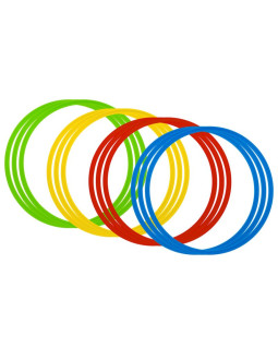 Obręcze treningowe 45cm 12szt. / kt12-45rgby