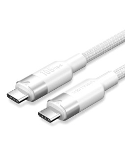 Kabel usb-c do usb-c vention usb 3.2 5a 10gbps 1m biały