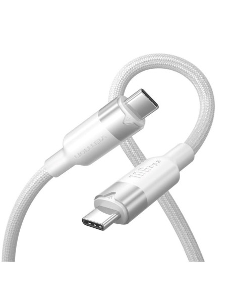 Kabel usb-c do usb-c vention usb 3.2 5a 10gbps 1m biały