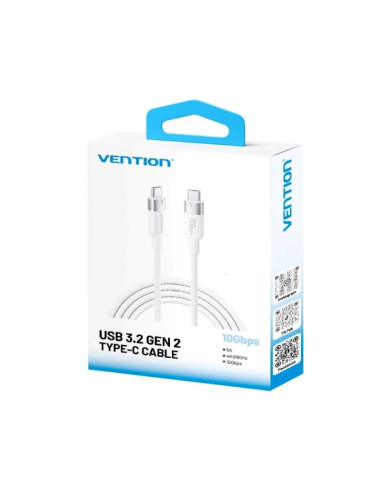 Kabel usb-c do usb-c vention usb 3.2 5a 10gbps 1m biały