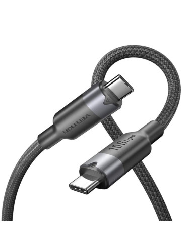 Kabel usb-c do usb-c vention usb 3.2 5a 10gbps 1m czarny
