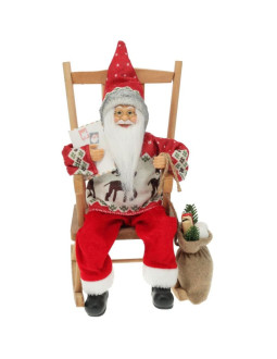 Święty mikołaj dekoracyjny 35 cm czerwony