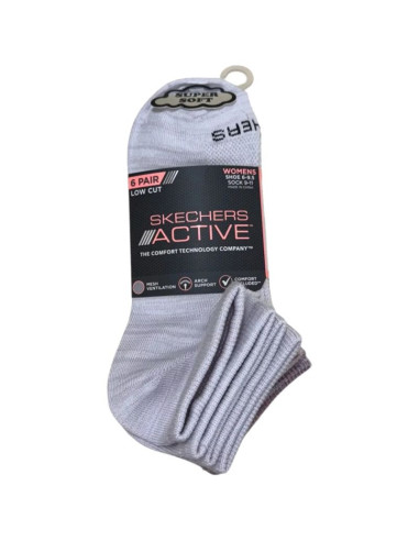 Skechers 6pk womens non terry low cut socks s108498-pnk różowe 36-40
