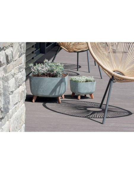 Doniczka gracia square beton effect 39x39cm