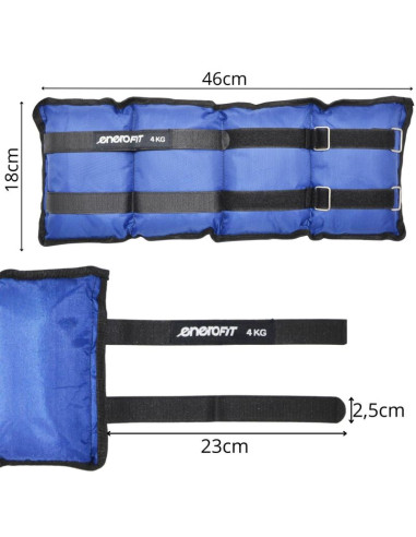 Obciążenie na przeguby niebieskie 8kg (2x4kg) enero fit