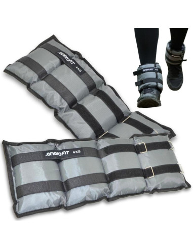 Obciążenie na przeguby szare 8kg (2x4kg) enero fit