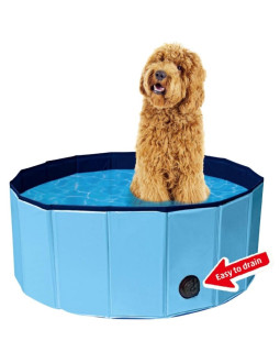 Basen ogrodowy składany dla psa 80x30cm niebieski maxxpro 2
