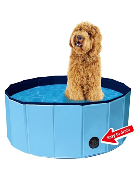 Basen ogrodowy składany dla psa 80x30cm niebieski maxxpro