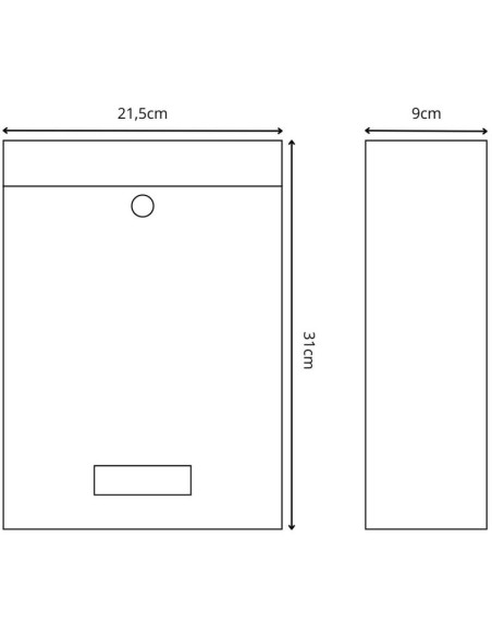 Skrzynka na listy 21.5x9x31cm 1067537 saska garden