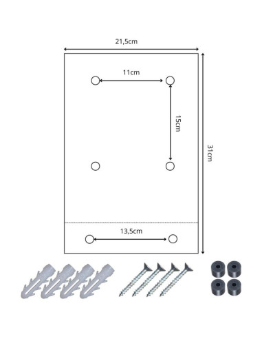 Skrzynka na listy 21.5x9x31cm 1067537 saska garden