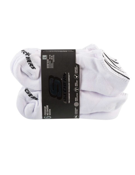 Skechers 6pk unisex 1/2 terry crew socks s118210-wht białe 41-46