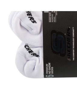 Skechers 6pk unisex 1/2 terry crew socks s118210-wht białe 41-46 2