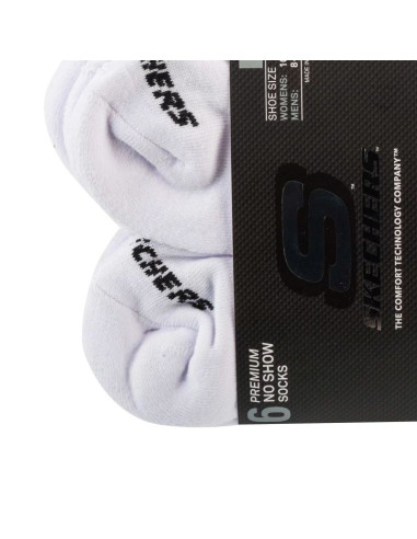 Skechers 6pk unisex 1/2 terry crew socks s118210-wht białe 41-46